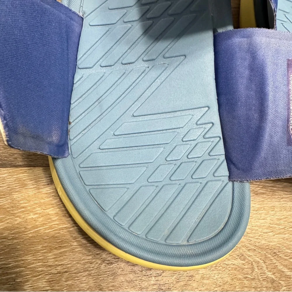 Vionic REJUVENATE RECOVERY SANDAL Slide  Womens 6 Light Blue Yellow‎ Sole - Picture 7 of 14